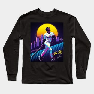 Ken Griffey Jr The Kid Basketball Legend Signature Vintage Retro 80s 90s Bootleg Rap Style Long Sleeve T-Shirt